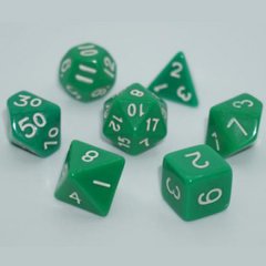 Набір кубиків - Opaque 7 Dice Set Green