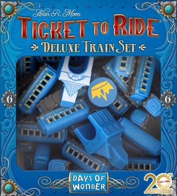 Промонабор для игры Билет на поезд 6 (голубой) (Ticket to Ride: 20th Anniversary Deluxe Train Set)