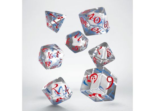 Набор кубиков Classic RPG Translucent & blue-red Dice Set (7 шт.)