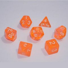 Набор кубиков - Transparent 7 Dice Set Orange