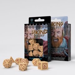 Набір кубиків Viking Beige & burgundy Dice Set (7 шт.)