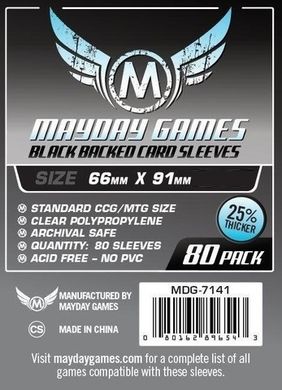 Протектори для карт Mayday CCG/MTG CARD (66 х 91 мм, 80 шт.) (STANDART)