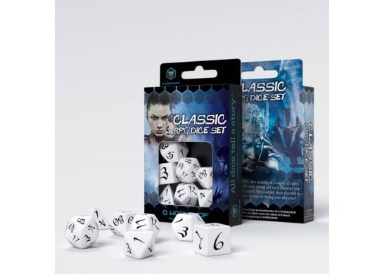 Набор кубиков Classic RPG White & Black Dice Set (7 шт.)