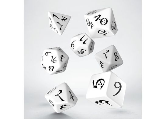 Набор кубиков Classic RPG White & Black Dice Set (7 шт.)