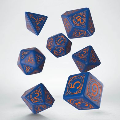Набір кубиків Wizard Dark-blue & orange Dice Set (7 шт.)