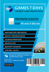 Протектори для карт Games7Days (45 х 68 мм, Premium Mini Euro, 50 шт.) (Premium)