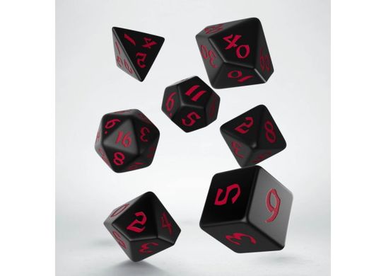 Набор кубиков Classic Runic Black & Red Dice Set (7 шт.)