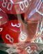 Набір кубиків (7 шт.) червоний із білими цифрами (Opaque Red with White Numbers Dice Set) - 3
