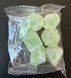 Набір кубиків (7 шт.) прозорий з блискітками та салатовими цифрами (Clear Glitter with Lime Numbers Dice Set) - 1