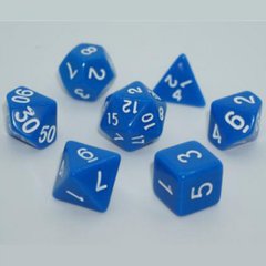 Набір кубиків - Opaque 7 Dice Set Blue