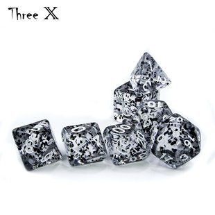 Набор кубиков D00, D4, D6, D8, D10, D12, D20 (Black)