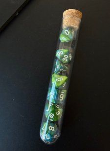Набір кубиків у пробірці (7 шт.) блакитно-зелений (Frozen Soul Dice)