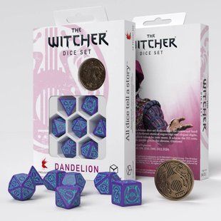 Набір кубиків The Witcher Dice Set. Dandelion - Half a Century of Poetry (7 шт.)