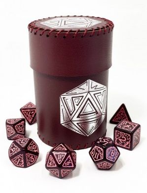 Чаша для кубиков D20 (бургунді) (Dice cup D20 burgundy)