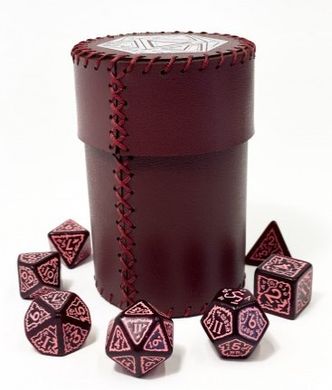 Чаша для кубиков D20 (бургунді) (Dice cup D20 burgundy)