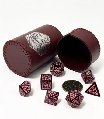 Чаша для кубиков D20 (бургунді) (Dice cup D20 burgundy)