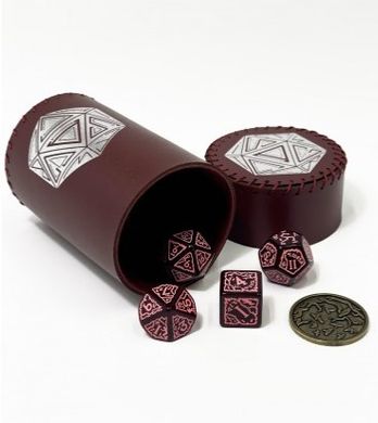 Чаша для кубиков D20 (бургунді) (Dice cup D20 burgundy)