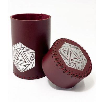 Чаша для кубиков D20 (бургунді) (Dice cup D20 burgundy)