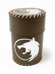 Чаша для кубиков Вовк (коричнева) (Dice cup Wolf brown)