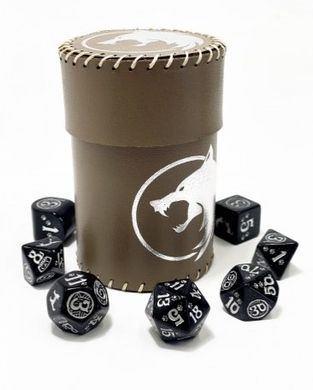 Чаша для кубиков Вовк (коричнева) (Dice cup Wolf brown)