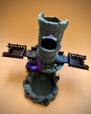 Дайставер Вежа з восьминогом механічна (фіолетові щупальця) (Dice Tower)