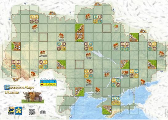 Карта України для игры Каркасон (Carcassonne)