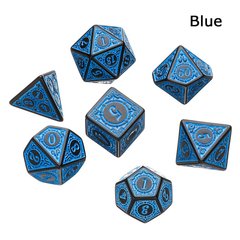Набор кубиков D00, D4, D6, D8, D10, D12, D20 (Синие)