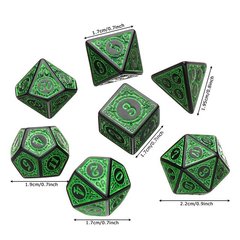 Набір кубиків D00, D4, D6, D8, D10, D12, D20 (Зелені)
