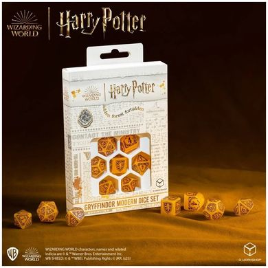 Набор из кубиков Harry Potter. Gryffindor Modern Dice Set – Gold (7 шт.)