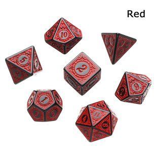 Набор кубиков D00, D4, D6, D8, D10, D12, D20 (Красные)