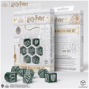 Набір кубиків Harry Potter. Slytherin Modern Dice Set - Green (7 шт.)