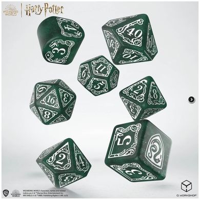 Набор из кубиков Harry Potter. Slytherin Modern Dice Set - Green (7 шт.)