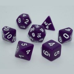 Набір кубиків - Opaque 7 Dice Set Dark Purple