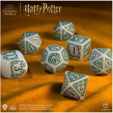 Набір кубиків Harry Potter. Slytherin Modern Dice Set - White (7 шт.)