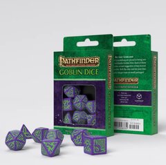 Набір кубиків Pathfinder Goblin Purple & green Dice Set (7 шт.)