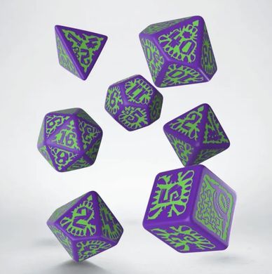Набор кубиков Pathfinder Goblin Purple & green Dice Set (7 шт.)
