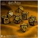 Набір кубиків Harry Potter. Hufflepuff Modern Dice Set - Black (7 шт.) - 7