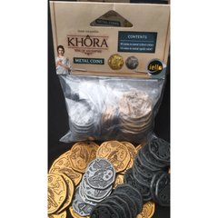 Металеві монети для гри Хора. Розквіт імперії (Khora. Rise of Empire)