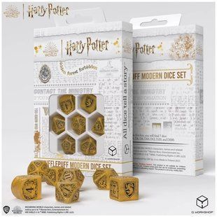 Набір кубиків Harry Potter. Hufflepuff Modern Dice Set - Yellow (7 шт.)