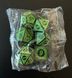 Набір кубиків (7 шт.) чорно-зелений із рунічним орнаментом (Classic Runic Black & Green Dice Set) - 1
