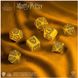 Набір кубиків Harry Potter. Hufflepuff Modern Dice Set - Yellow (7 шт.) - 6