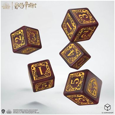 Набор кубиков с мешочком Harry Potter. Gryffindor Dice & Pouch (5 шт.)