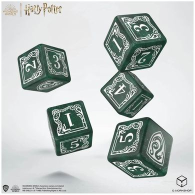 Набор кубиков с мешочком Harry Potter. Slytherin Dice & Pouch (5 шт.)