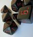 Набір кубиків (7 шт.) чорний із червоними цифрами (Opaque Black with Red Numbers Dice Set) - 3