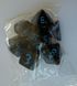 Набір кубиків (7 шт.) чорний із блакитними цифрами (Opaque Black with Blue Numbers Dice Set) - 1