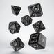 Набір кубиків Elvish Black & white Dice Set (7 шт.) - 2