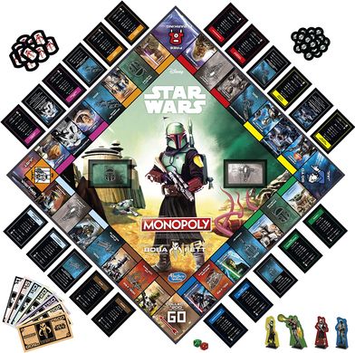 Настольная игра Monopoly: Star Wars Boba Fett Edition (Монополія: Зоряні Війни Бобба Фетт)