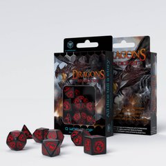 Набір кубиків Dragons Black & red Dice Set (7 шт.)