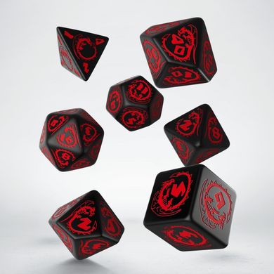 Набор кубиков Dragons Black & Red Dice Set (7 шт.)