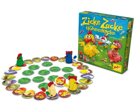 Настольная игра Цыплятая гонка (Zicke Zacke Hühnerkacke, Chicken Cha Cha Cha) (англ.)
